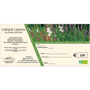 Au jardin bio : chèque cadeau 100 €