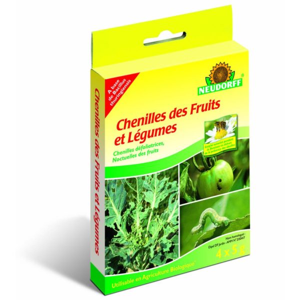 Chenilles fruits et légumes Bacillus 4x2,5g